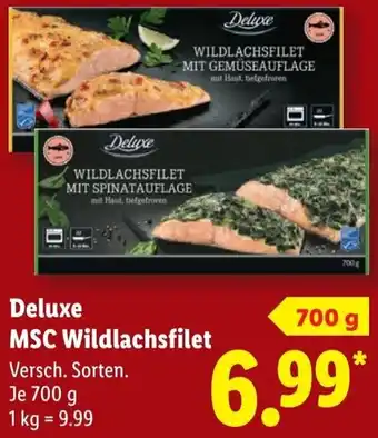 Lidl Deluxe MSC Wildlachsfilet Angebot