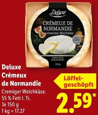 Lidl Deluxe Crémeux de Normandie Angebot