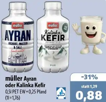 Aktiv Irma müller Ayran oder Kalinka Kefir Angebot