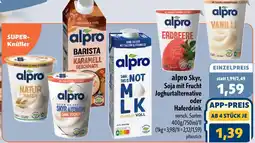 Aktiv Irma alpro Skyr, Soja mit Frucht Joghurtalternative oder Haferdrink Angebot