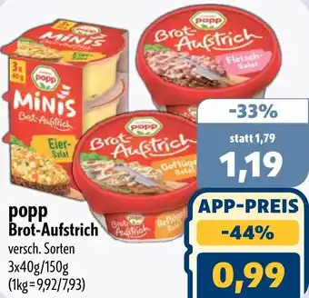 Aktiv Irma popp Brot-Aufstrich Angebot