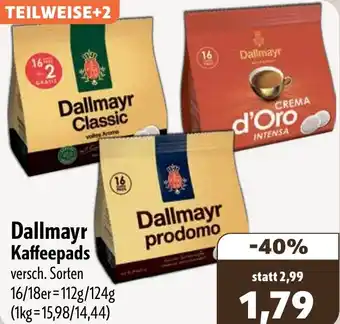 Aktiv Irma Dallmayr Kaffeepads Angebot