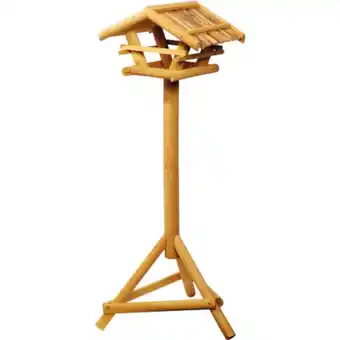 Netto Marken-Discount Dobar Futterhaus aus massivem Nadelholz mit Schilfdach, inkl. Ständer Angebot