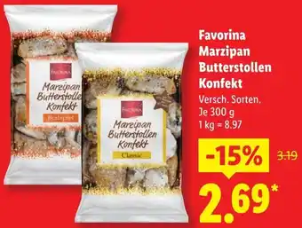 Lidl Favorina Marzipan Butterstollen Konfekt Angebot