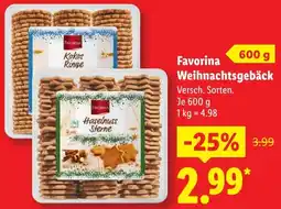 Lidl Favorina Weihnachtsgebäck Angebot