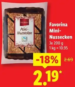 Lidl Favorina Mini Nussecken Angebot
