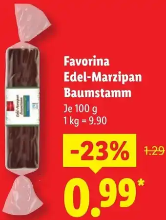 Lidl Favorina Edel-Marzipan Baumstamm Angebot
