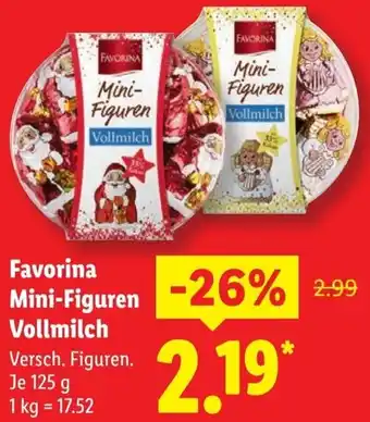 Lidl Favorina Mini-Figuren Vollmilch Angebot