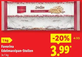 Lidl Favorina Edelmarzipan-Stollen Angebot