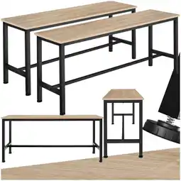 Netto Marken-Discount tectake 2er Set Sitzbank, Industrial Style, Belastbarkeit 200 kg, 108 x 32,5 x 50 cm Angebot