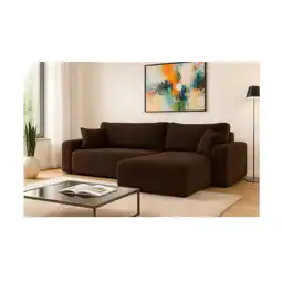Netto Marken-Discount Inter Trading Ecksofa Austin 272x224 cm Cord Braun Poso 06 Angebot