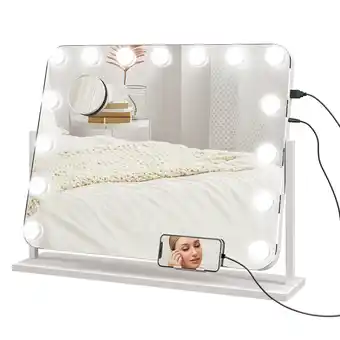 Netto Marken-Discount HOMCOM Hollywood Spiegel mit Beleuchtung Glas, Metall Angebot