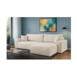 Netto Marken-Discount Inter Trading Ecksofa Austin 272x224 cm Cord Creme Poso 100 Angebot