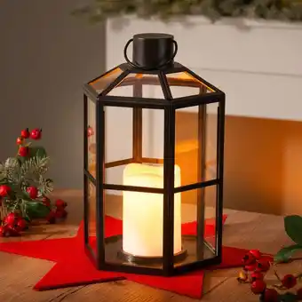 NKD LED-Laterne mit LED-Kerze, ca. 18x16x28 cm Angebot