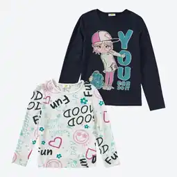 NKD Kinder-Mädchen-Langarmshirt mit hohem Baumwollanteil, 2er-Pack Angebot