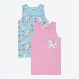 NKD Kinder-Mädchen-Unterhemd mit Print, 2er-Pack Angebot