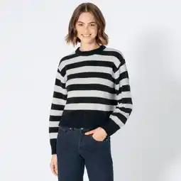 NKD Damen-Chenille-Strickpullover mit Streifen-Design Angebot