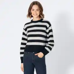 NKD Damen-Chenille-Strickpullover mit Streifen-Design Angebot