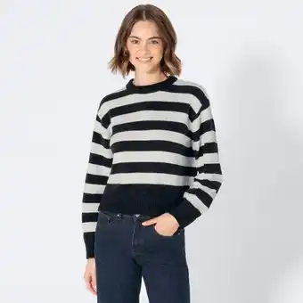 NKD Damen-Chenille-Strickpullover mit Streifen-Design Angebot