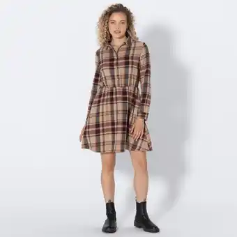 NKD Damen-Flanell-Kleid mit Knopfleiste Angebot