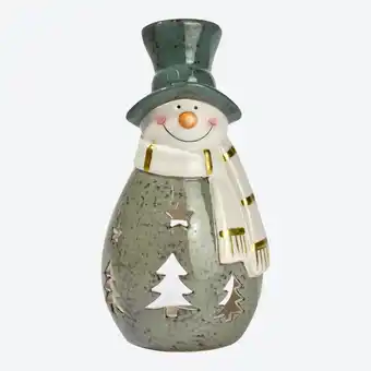 NKD Schneemann-Teelichthalter, ca. 9x9x18 cm Angebot