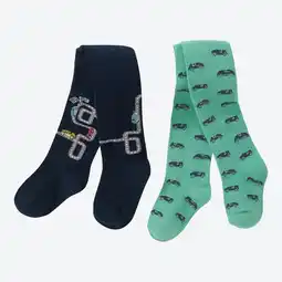 NKD Baby-Jungen-Strickstrumpfhose mit Fahrzeugmotiven, 2er-Pack Angebot