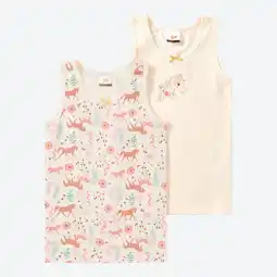 NKD Kinder-Mädchen-Unterhemd mit Pferde-Aufdruck, 2er-Pack Angebot