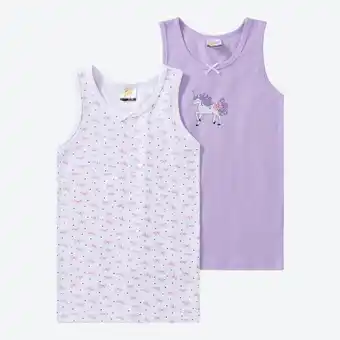 NKD Kinder-Mädchen-Unterhemd mit Einhorn-Motiv, 2er-Pack Angebot