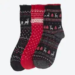 NKD Damen-Socken mit Norweger-Muster, 3er-Pack Angebot