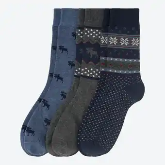 NKD Herren-Socken mit winterlichem Design, 3er-Pack Angebot