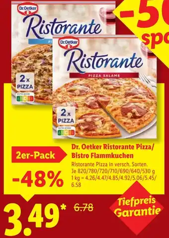 Lidl Dr. Oetker Ristorante Pizza/ Bistro Flammkuchen Angebot