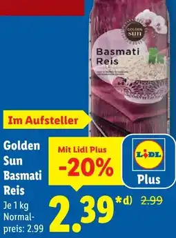 Lidl Golden Sun Basmati Reis Angebot