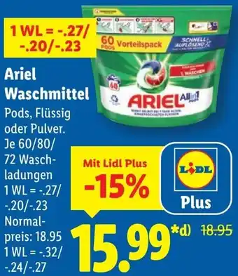 Lidl Ariel Waschmittel Angebot