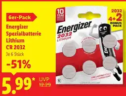 Lidl Energizer Spezialbatterie Lithium CR 2032 Angebot