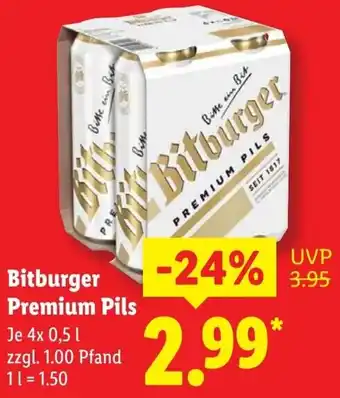Lidl Bitburger Premium Pils Angebot