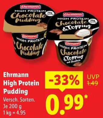 Lidl Ehrmann High Protein Pudding Angebot