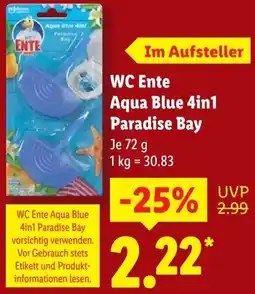 Lidl WC Ente Aqua Blue 4in1 Paradise Bay Angebot