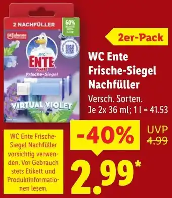Lidl WC Ente Frische-Siegel Nachfüller Angebot