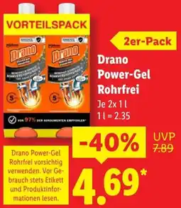 Lidl Drano Power-Gel Rohrfrei Angebot