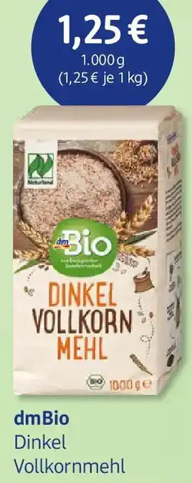 dm drogerie dmBio Dinkel Vollkornmehl Angebot