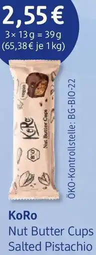 dm drogerie KoRo Nut Butter Cups Salted Pistachio Angebot