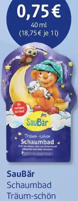 dm drogerie SauBär Schaumbad Träum-schön Angebot