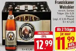 E-Center Franziskaner Weissbier Angebot