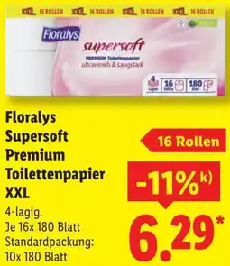 Lidl Floralys Supersoft Premium Toilettenpapier XXL Angebot