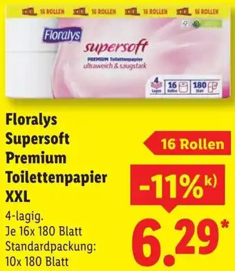 Lidl Floralys Supersoft Premium Toilettenpapier XXL Angebot