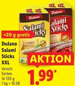 Lidl Dulano Salami Sticks XXL Angebot