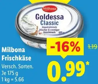 Lidl Milbona Frischkäse Angebot