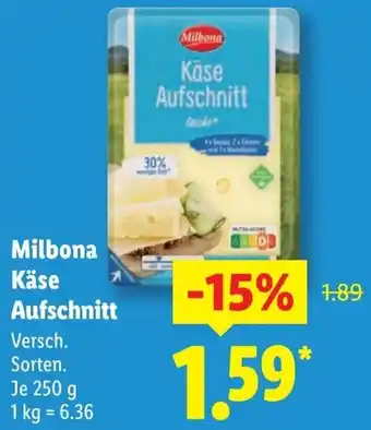 Lidl Milbona Käse Aufschnitt Angebot
