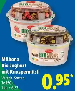 Lidl Milbona Bio Joghurt mit Knuspermüsli Angebot