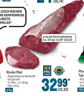 METRO Rinderfilet Angebot